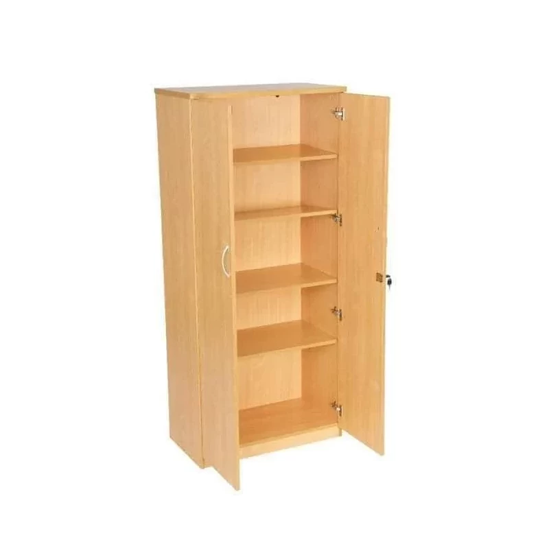 Wooden file library, 2 leaves, 5 shelves image